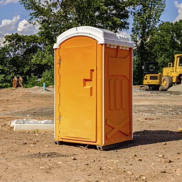 how often are the portable restrooms cleaned and serviced during a rental period in Orel